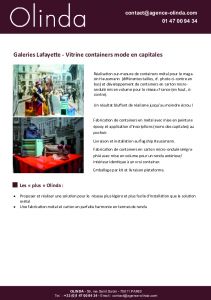 D�cors containers pour vitrines Galeries Lafayette