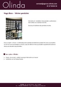 Sourcing de pendules pour Hugo Boss