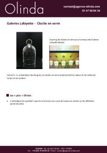 Sourcing de cloches - Galeries Lafayette