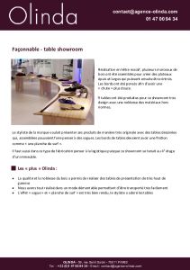 Table showroom magasins Fa�onnable